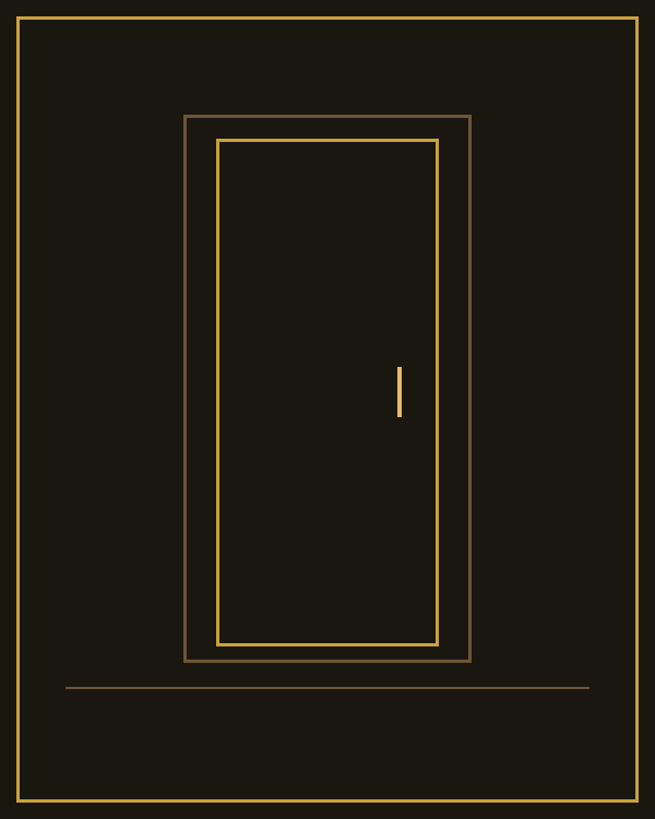 Flush interior door in light oak finish with matching frame and architraves