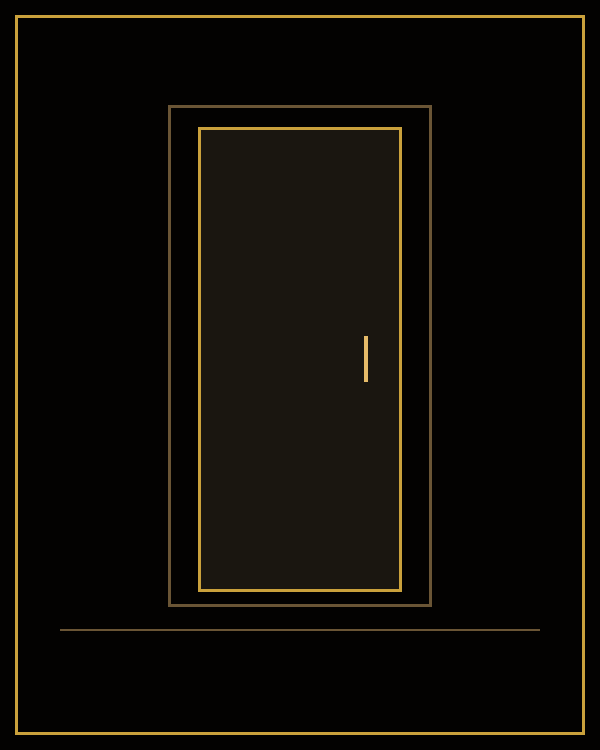 Flush interior door in dark wenge finish with matching frame and architraves