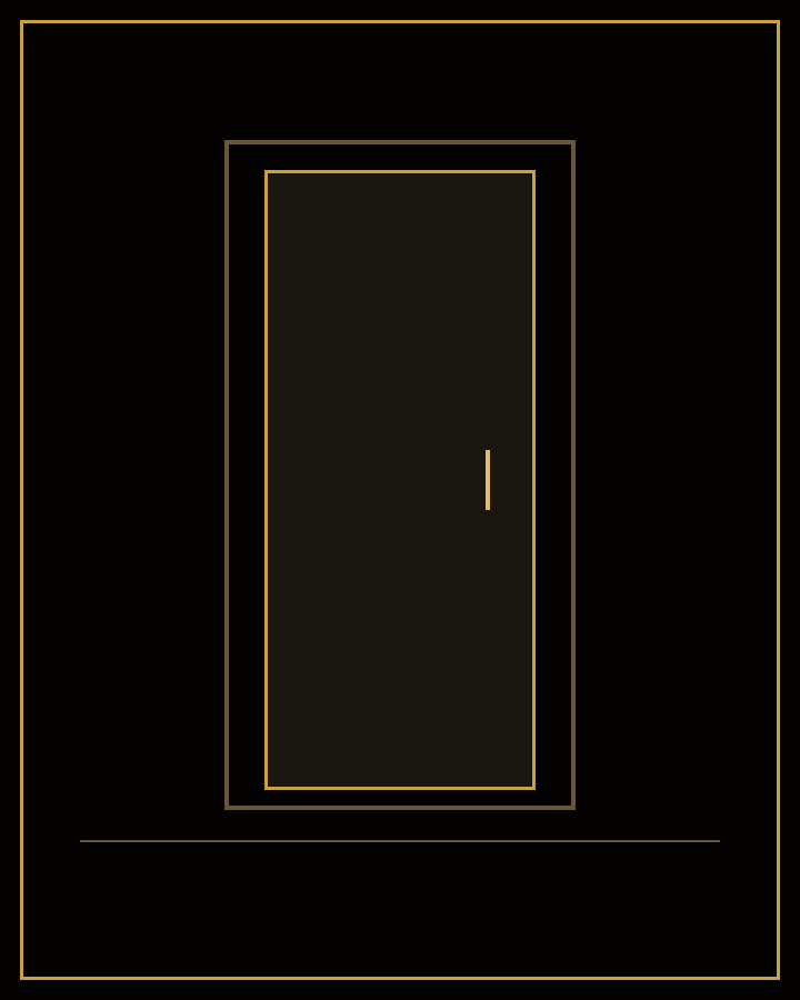 Installed modern flush door in a finished room